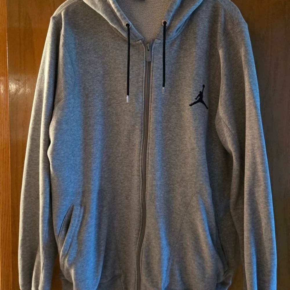 Jordan Gray Zip-Up Hoodie